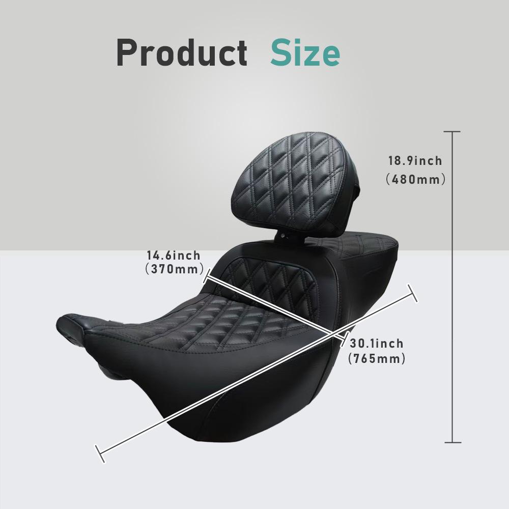 Harley 08-23 Road/Street Glide Road King Seat Cushion with Backrest