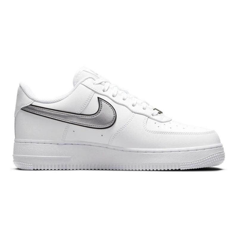Nike Женские кроссовки Air Force 1 Low '07 Essential Белый Металлик Серебристый Черный DD1523-100