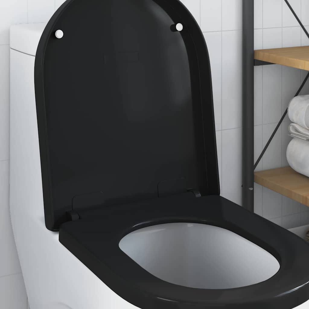 Toilet Seat Black 48 x 36.5 x 4.5 cm Polypropylene