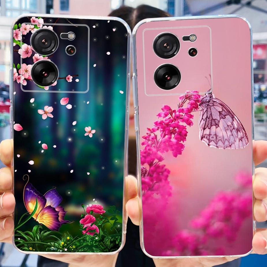 Чехол для Xiaomi 13T Pro Роскошная окрашенная задняя крышка Прозрачный силиконовый чехол для телефона Для Xiaomi Mi 13T Pro 13TPro Мягкие чехлы Сумки 6.67''