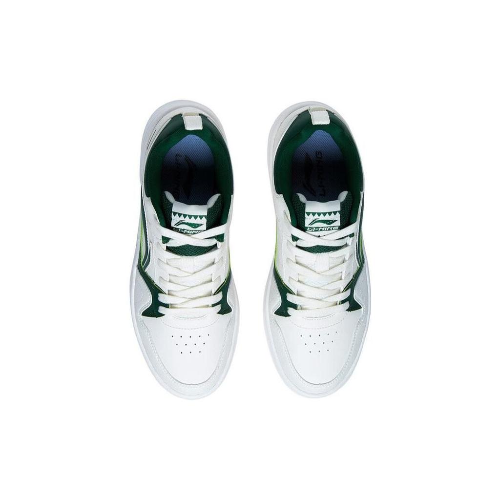 Li Ning Xing Chu 2.0 Non-Slip Wear-Resistant Low-Top Skate Shoes Men Sneakers White Green AGCT337-1