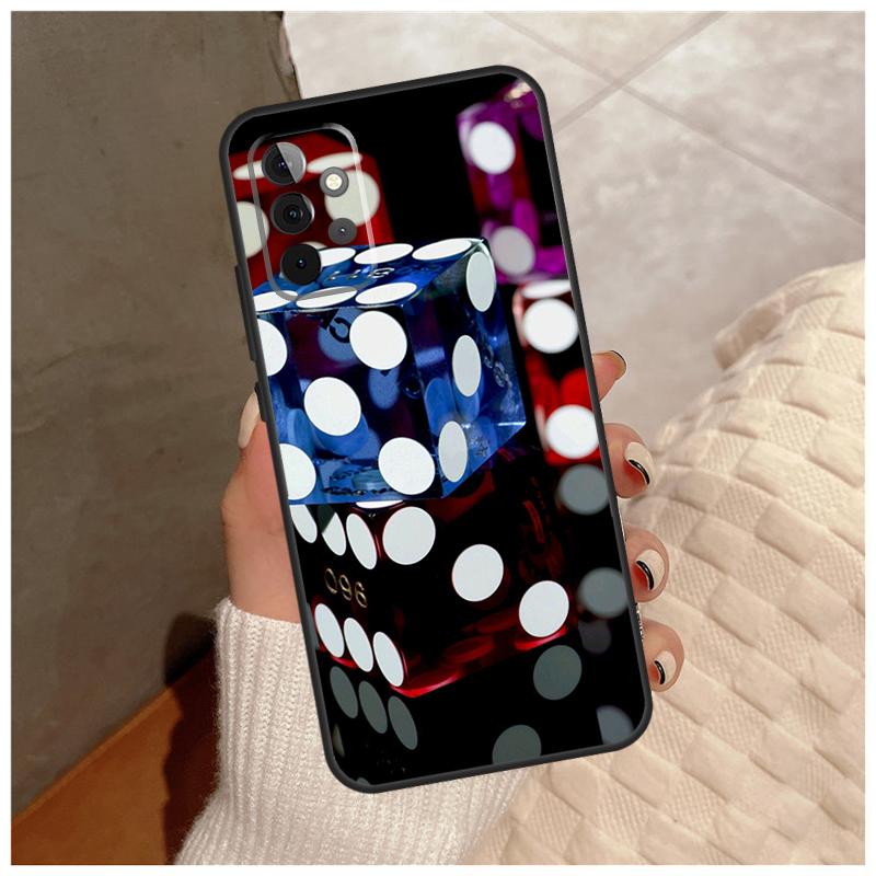 Кубики Покер Казино Для Samsung Galaxy A36 A56 A16 A26 A06 A52 A53 A33 A13 A34 A54 A14 A15 A35 A55 A22 A32 Чехол