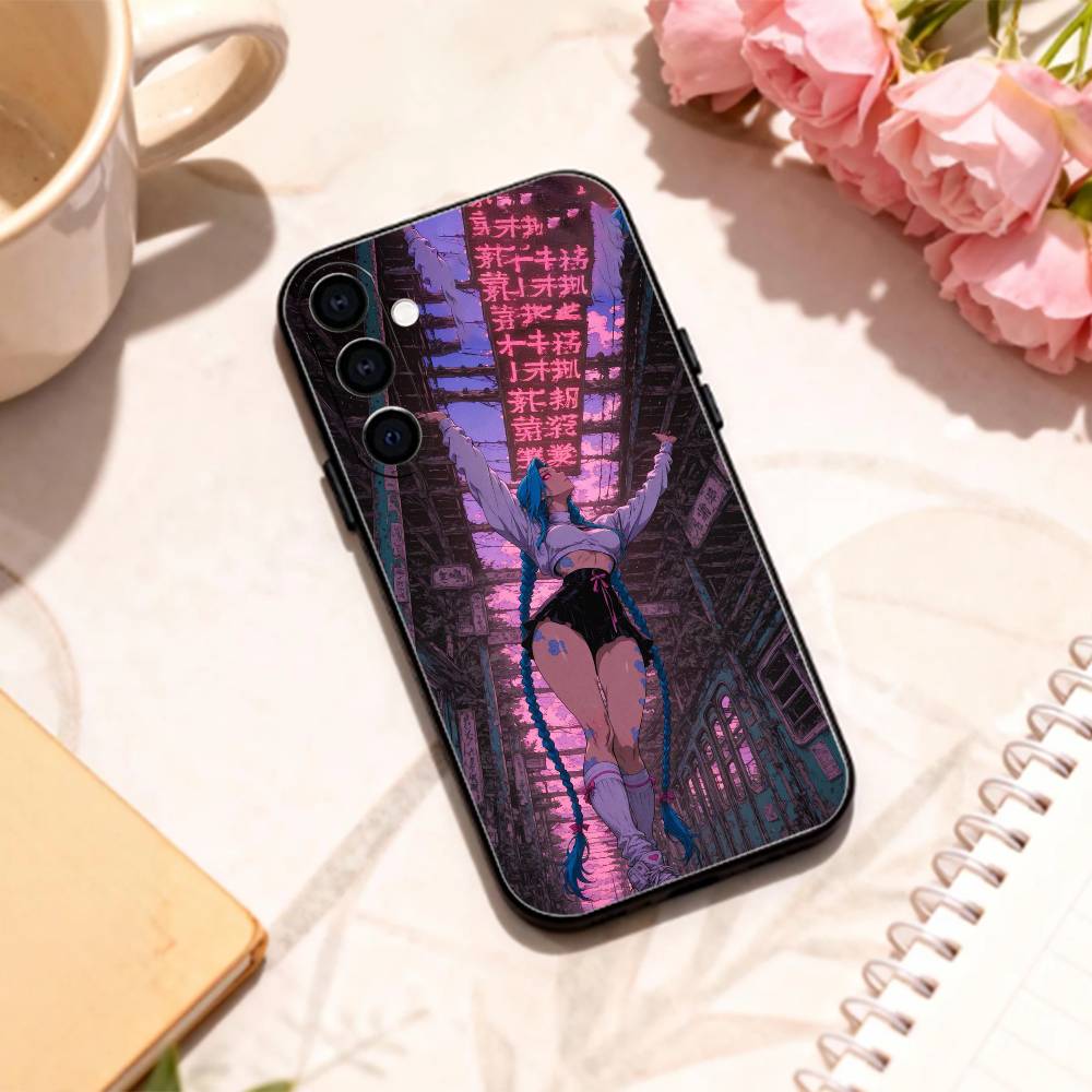 F-Fashion J-JiNxES G-Game Cool phone Case For Samsung Galaxy A73,A72,A71,A70,A53,A52,A51,Others Soft Black Shell