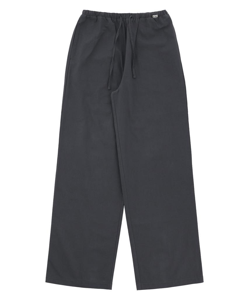 DELICCENT Cotton Elastic Waist Pants [Charcoal]