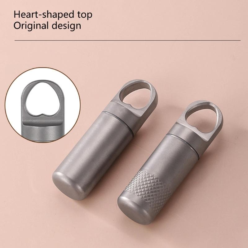 Waterproofs Medicine Box Case Keychains Holder Pills Box Case Titaniums Pills Container Bottles Pills Container