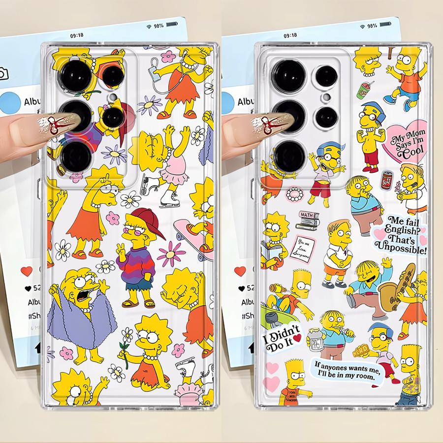 The S-simpsons Case for Samsung Galaxy S24 Note 20 Ultra 10 S22 FE S23 Ultra S25 Edge S26 S20 Plus S21 Phone Cover