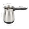 Silver Coffee Maker Machine Pot Stainless Steel Milk Pot Heating Coffee Pot  For Home