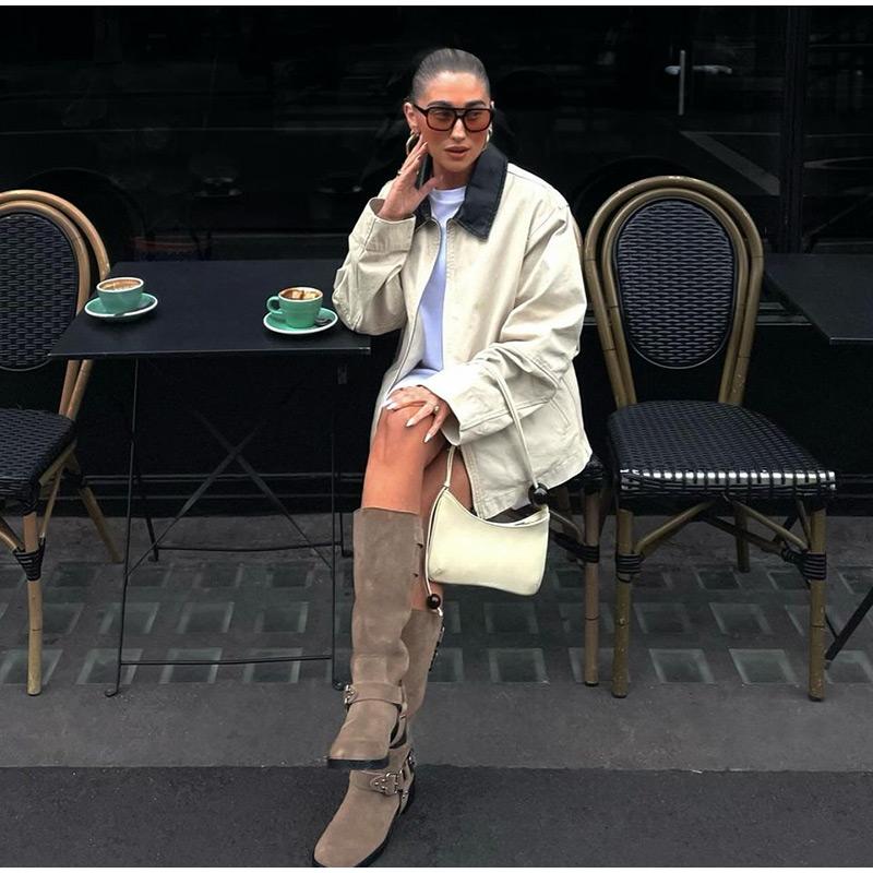 Contrast Casual Women's Jacket Full Sleeve Single Breasted Lapel Female Coats  Autumn Fashion Pockets Loose Lady Outwears