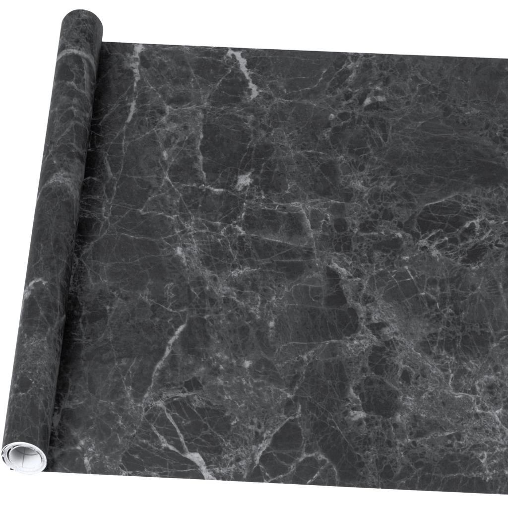 Jiroka Remake Marble Wallpaper 40cm Wide X 10m Perfect for and Rental Properties Sheet, Sticker, Gray, Marble-Look Wallpaper, Pre-Adhesive, Long,