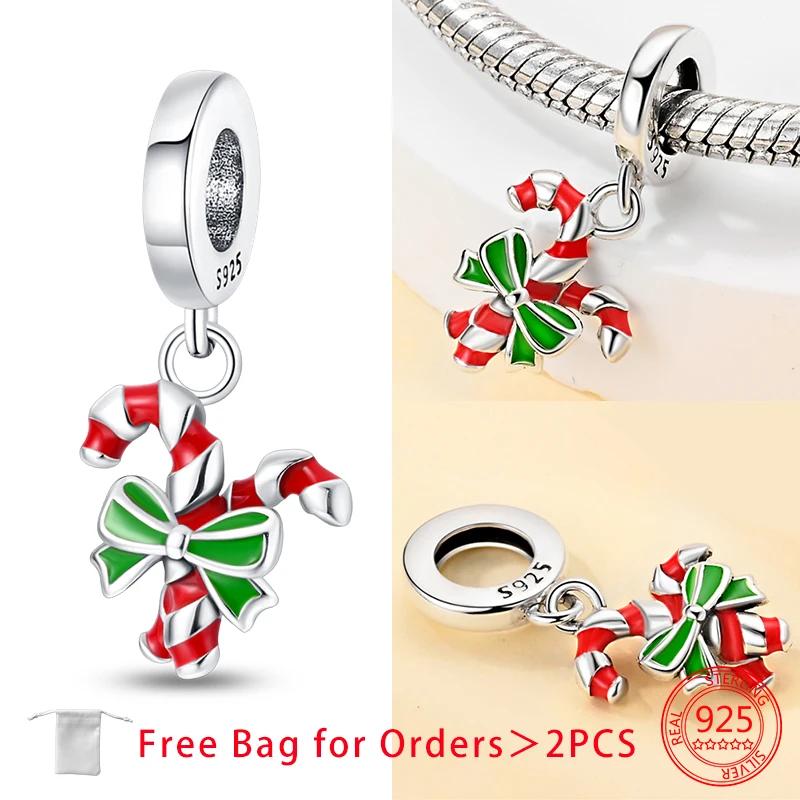 Charm Bead Charms Christmas Collection Christmas Hat Socks Bell Snowman copper Bead Charms Pendant Women Authentic Bracelets Do It Yourself Christmas