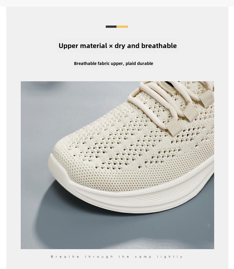 Женские 2025 Весенние Кроссовки Flyknit Повседневные Дышащие Модные Тренд Корейский Стиль Спортивная Обувь
