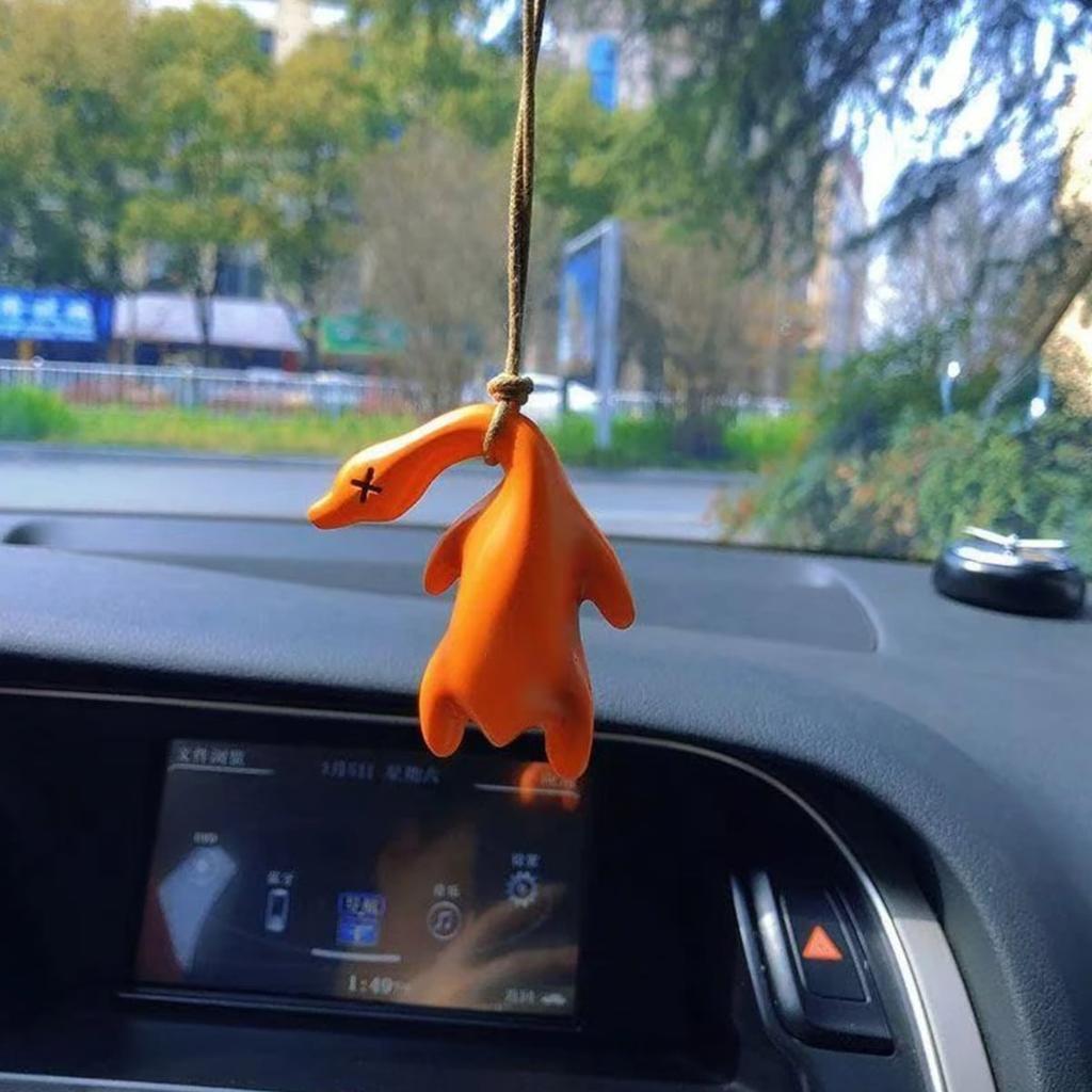 1 шт. Креативный кулон для автомобиля в виде утки, меняющий цвет, аксессуары для сумки, с УФ-изменением цвета, жареная утка, украшение для полета, милый брелок, подарок на день рождения