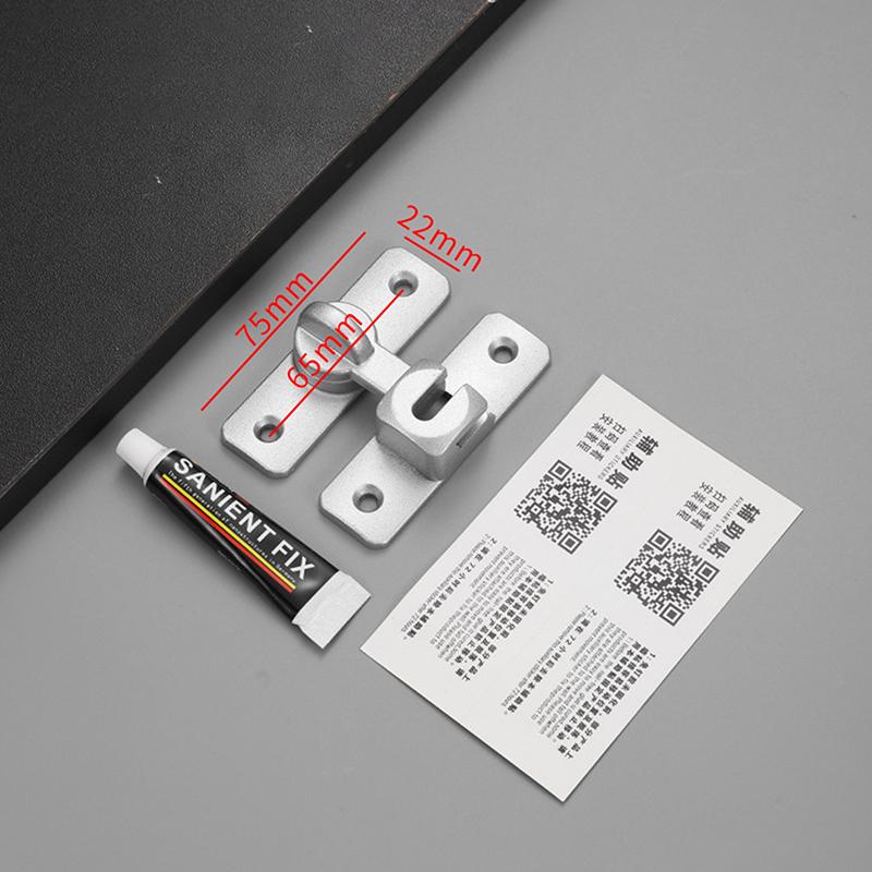 Защелка для двери Дверные засовы Домашняя безопасность Сверхпрочный цинковый сплав 90 180 градусов Легкая установка Замок для раздвижной двери Противоугонный замок