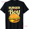 Burger Boy Чизбургер Гамбургер Любитель Еды Футболка винтажная Стиранная Растянутая Немного уличный Стиль Топ Для Повседневной Носки Повседневный