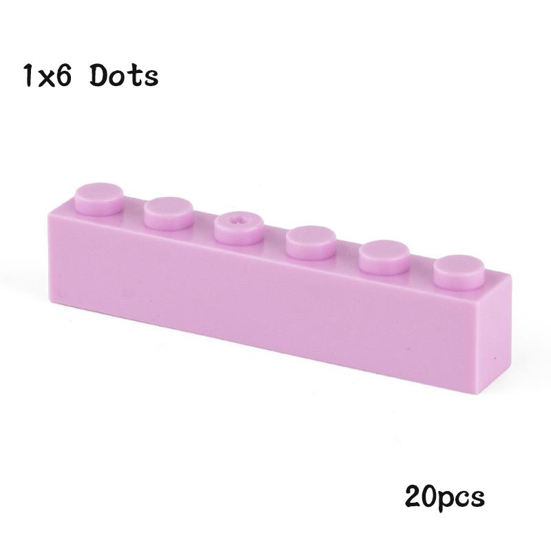 20 шт. Детали MOC 3009 Кирпичик 1x6 Совместимые DIY Сборка Строительные Блоки Частицы Детская Головоломка Игрушка Подарки на День Рождения