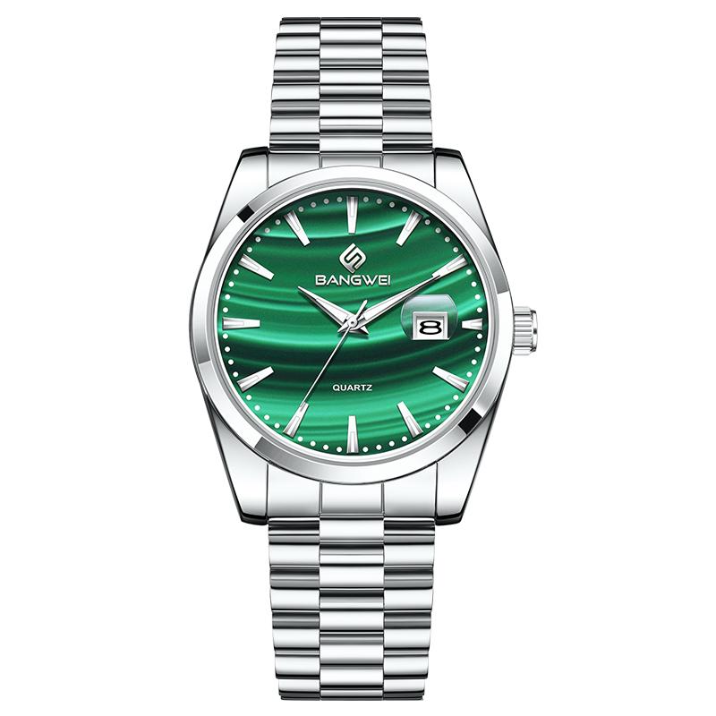 LIGE New Men Watches BANGWEI Brand Fashion Casual Personality Dial Waterproof Steel Mens Quartz Watch