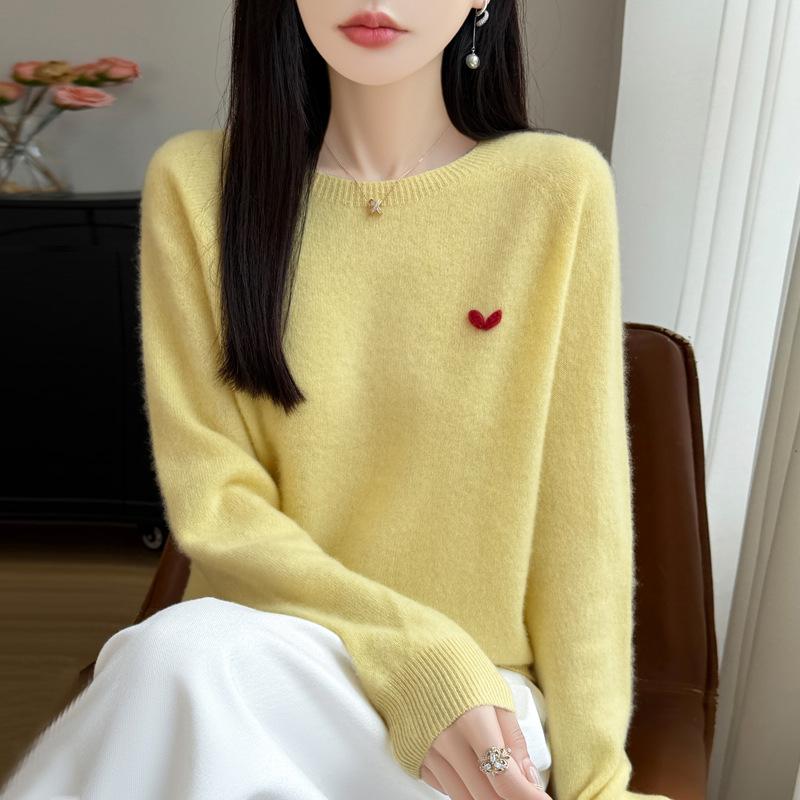 Women Autumn Winter Knit Cardigan Retro Fair Isle Pattern Round Neck Long Sleeve Loose Wool Blend Sweater Coat Casual Outerwear