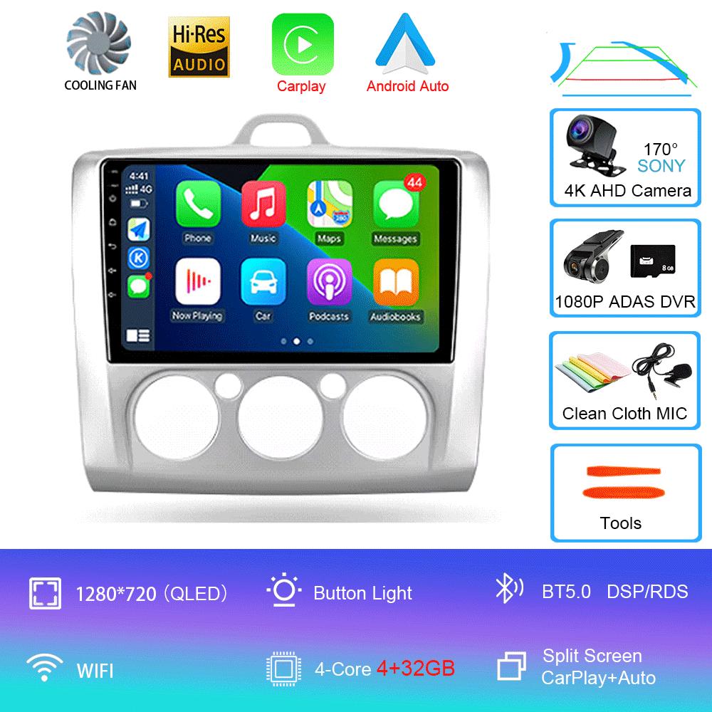 Android 14 Car Radio  For Ford Focus 2 Mk 2 2004 - 2011 Multimedia Video Player Navigation stereo GPS No 2din 2 din dvd