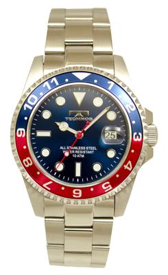 Technos TSM419SN Дата 10 АТМ Часы серебристого тона