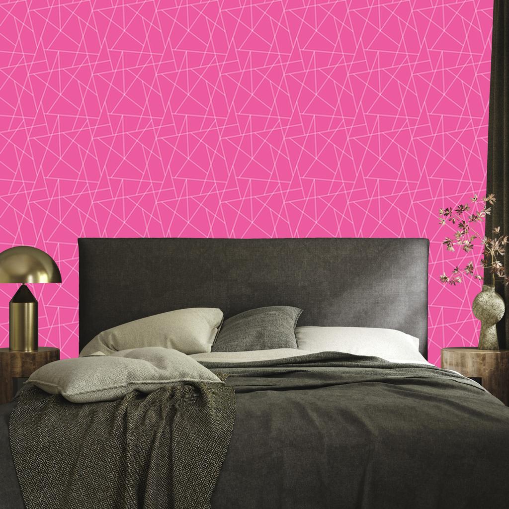 Wallpaper Geometric pattern purple and powder pink 50x1000