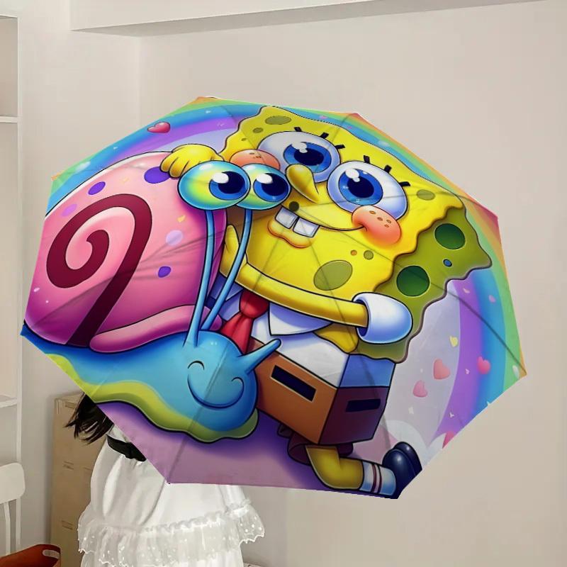 1pc SpongeBob, Snail Automatic Open/Close Umbrella, Lightweight Design for Everyone,Durable Canopy yy251014035