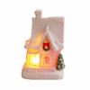 Resin LED Light Snow House Cute Christmas House Ornament  Party Favors