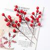 Berry Picks - 24 Artificial Red Berry Stems Red Christmas Tree Decorations 9.45 Inches For Christma Tree Home Decors