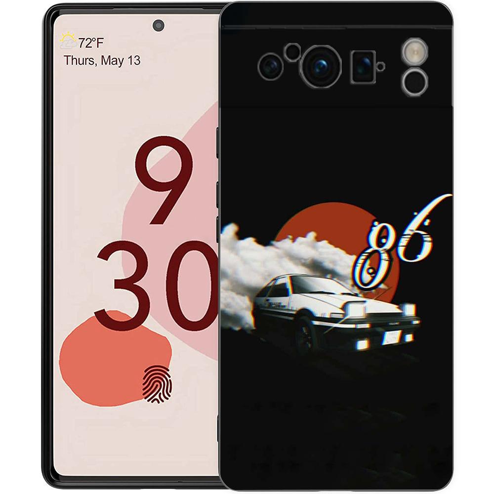 Чехол для телефона Anime Initial D AE86 для Google Pixel 8 7 6 7A 6A Pro 5G Ударопрочный Силиконовый Мягкий 9 Pro XL 8 Pro 5G Защитная Крышка Capas