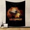 Led Zeppelin Band Poster Tapestry Wall Hanging, Classic Rock Music Art, Retro Wall Decor for Bedroom Living Room Man Cave