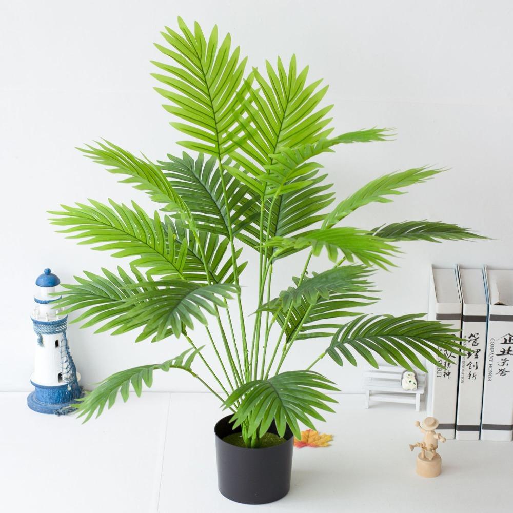 21 лист искусственная пальма пластик искусственные тропические листья домашний садовый декор