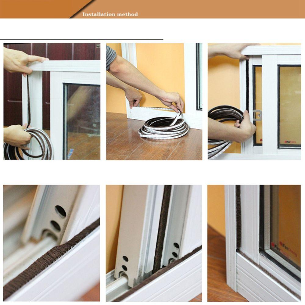 5 метров пылезащитная самоклеящаяся уплотнительная лента щеточная полоса аксессуары для дверей и окон погодозащитная лента