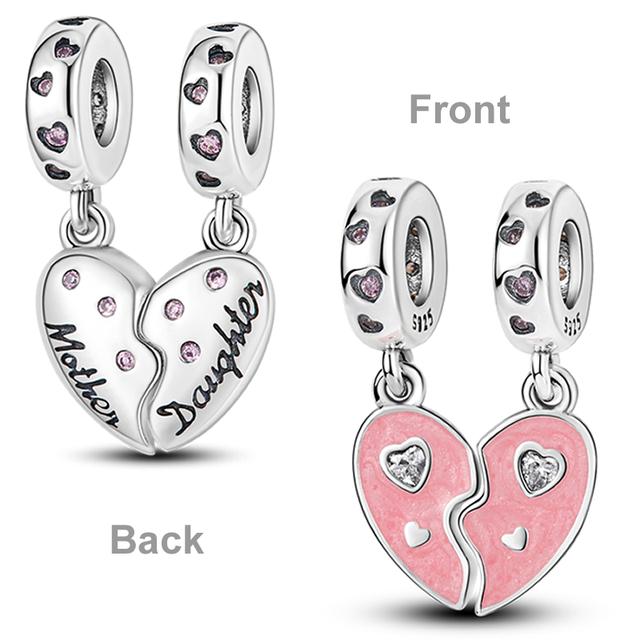 Новое поступление, стерлинговое серебро 925 пробы, подвеска на день матери, бусина для мамы, любви, счастливой семьи, мотаться, подходит для браслета, ожерелья, ювелирные изделия своими руками, подарок 