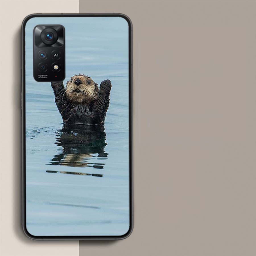 Милый Выдра, Которая Любит Чистую Еду Чехол Для Телефона Для Xiaomi Redmi Note 12 Pro Plus 5G 12S 11 11E 11T Pro 10 9 8 7 11S 10S 4G 9T 8T 9