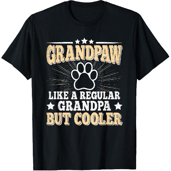 Grandpaw Dog Grandpa Grandfather Grand Paw Vintage Men T-Shirt