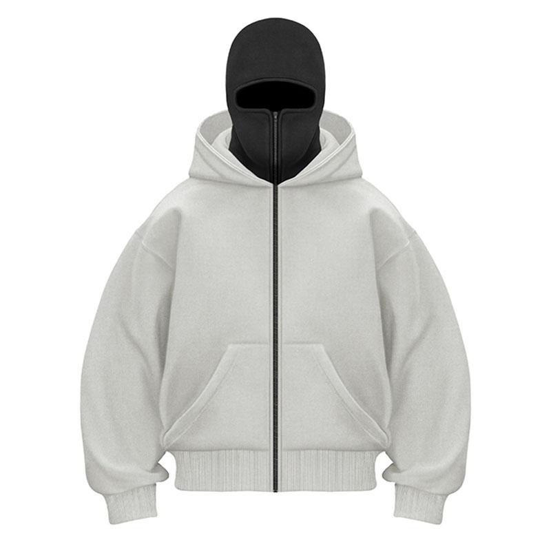 Y2K Gothic Harajuku Double Hat Design Sportswear Winter Windproof Hoodie