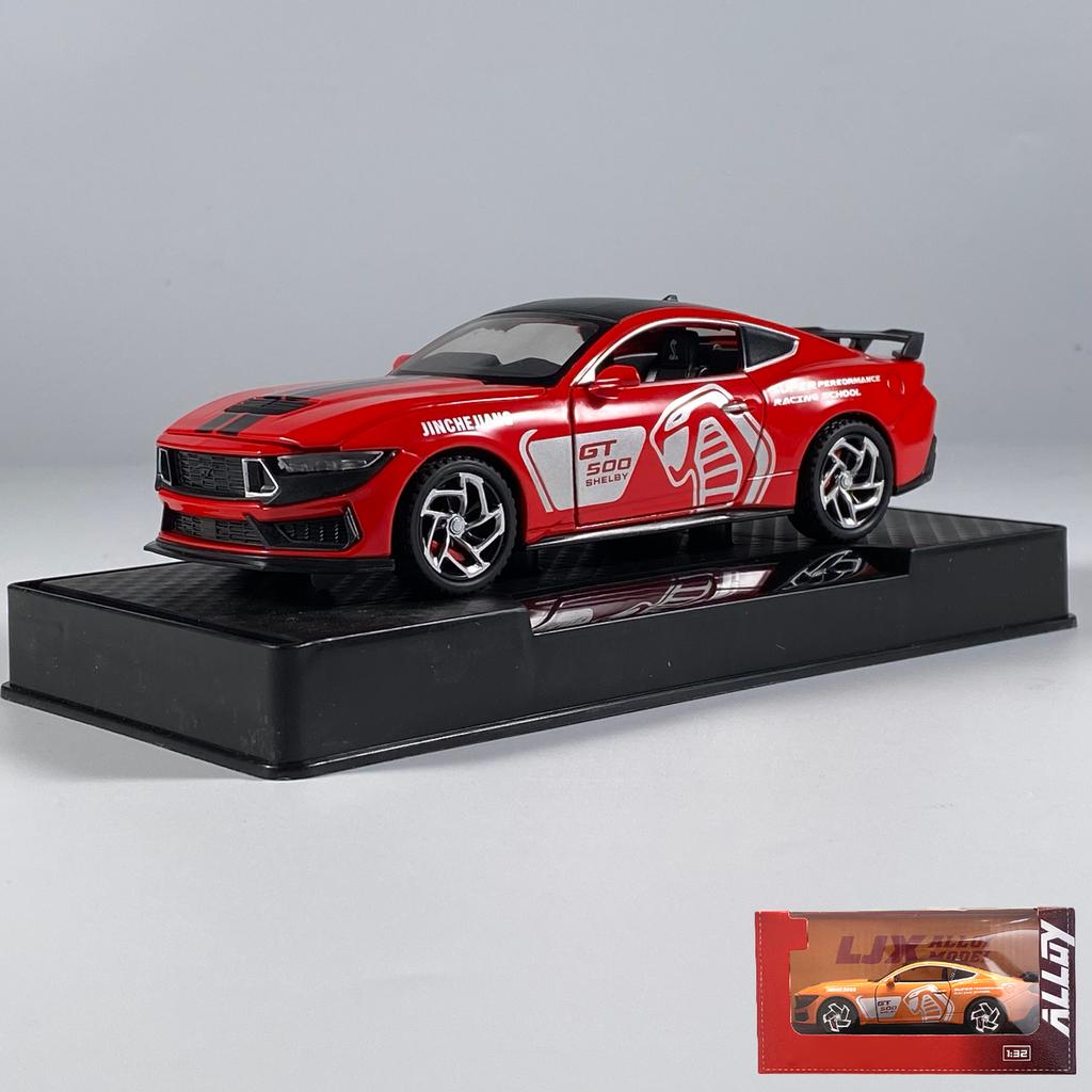 1:32 Форд Мустанг Шелби GT500 Купе Сплав Металл Литье под Давлением Модель Автомобиля Звук и Свет Оттяжка Детская Игрушечная Машинка Mini GT Подарок