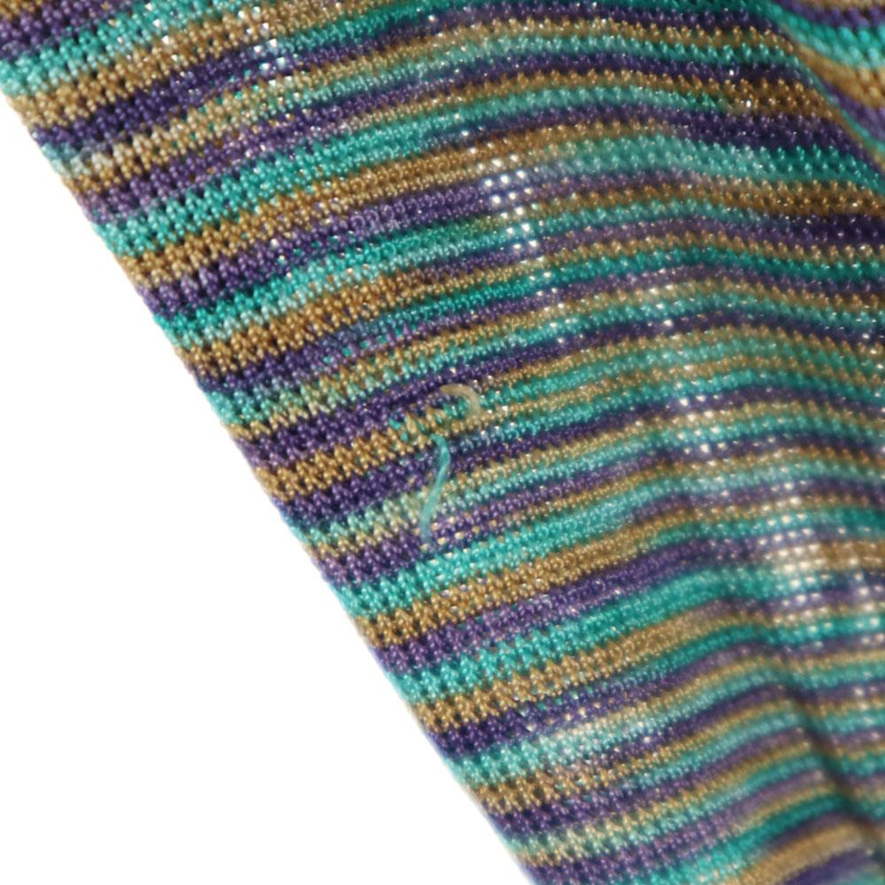 Missoni Сделано в Италии Узор с каймой Длинный рукав Высокая горловина Прозрачный вырез Женский Подержанный