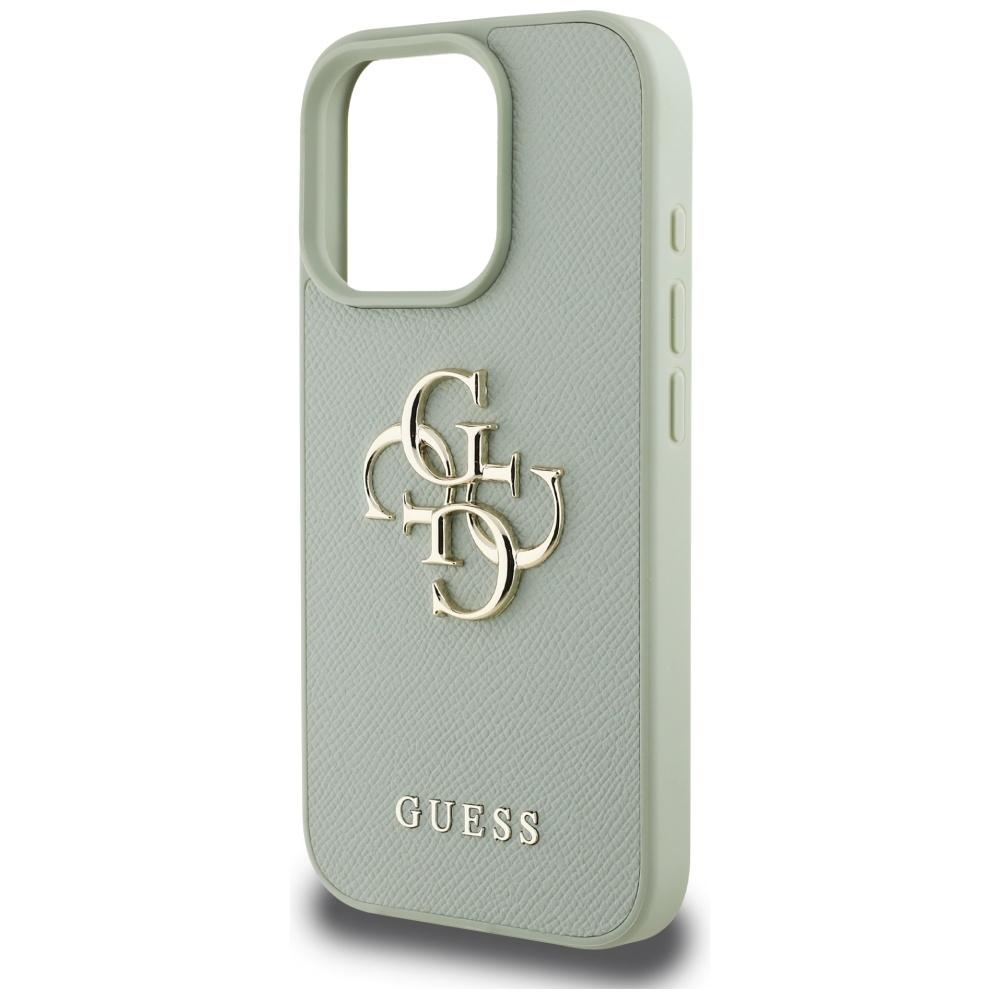 Etui do iPhone 16 Pro Max Guess Grained Big 4G Logo Zielone