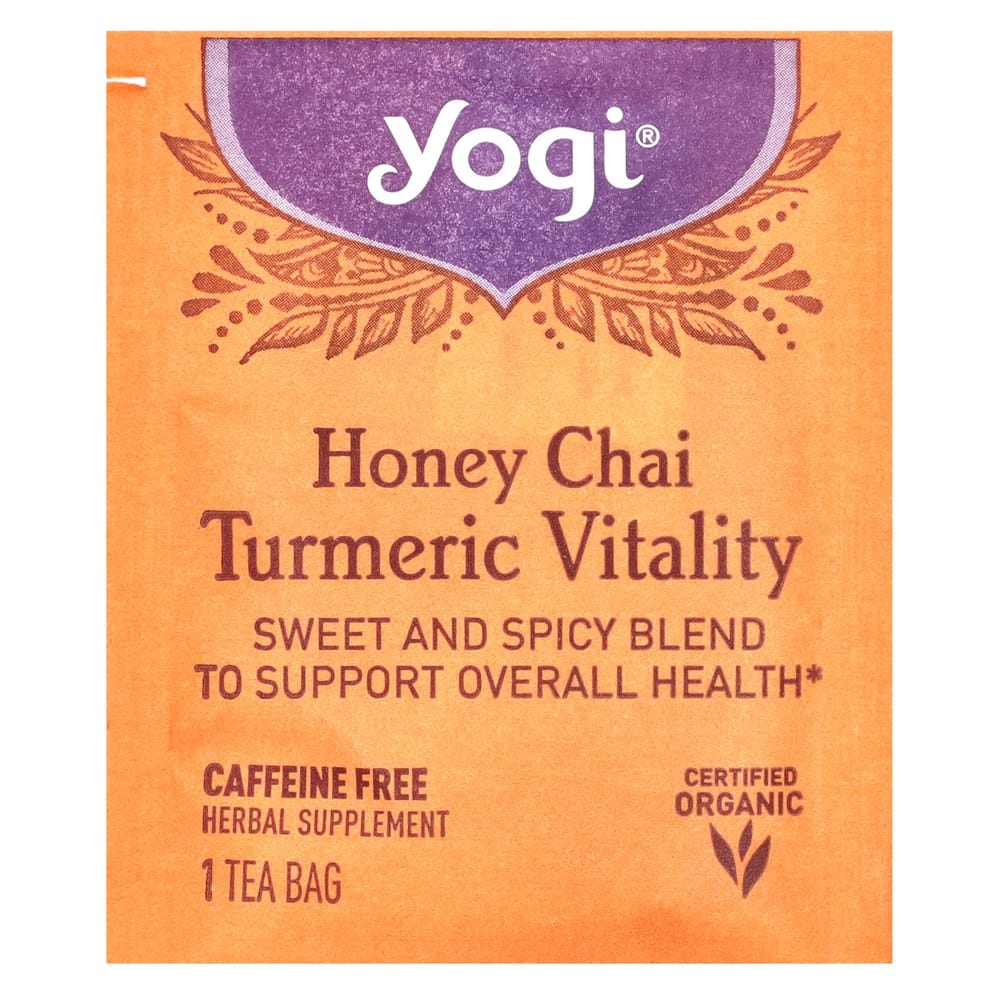 Yogi Tea Turmeric Vitality Honey Chai Tea Bags, 16 Count, 32g (1.12oz)