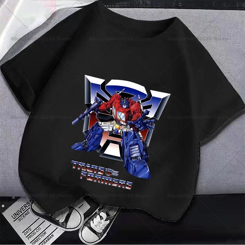 Transformers Kid Clothes Girl Boy Summer TShirt Baby Combination Tees Shirts Kawaii Kid Casual Clothes Girl Boys Harajuku Tops