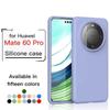 Для Huawei Mate 60 одноцветный чехол из ТПУ, оригинальный жидкий силиконовый чехол для телефона Huawei Mate 60Pro 60 Pro, противоударные аксессуары