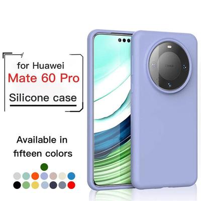 Для Huawei Mate 60 одноцветный чехол из ТПУ, оригинальный жидкий силиконовый чехол для телефона Huawei Mate 60Pro 60 Pro, противоударные аксессуары