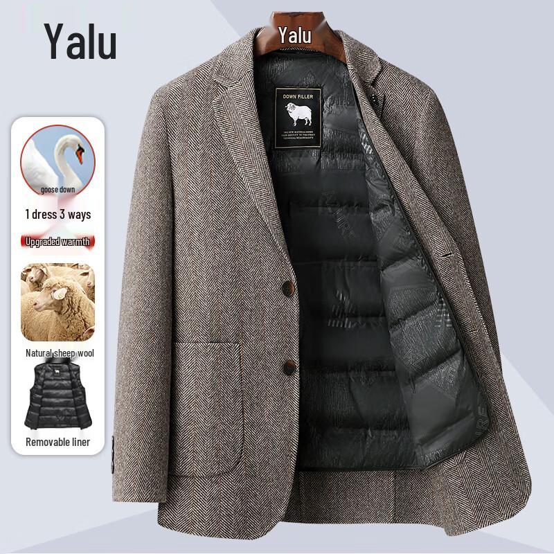 Мужской блейзер Yalu из смеси пуха и шерсти в стиле business casual