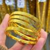Золотой CNC Благоприятный Иероглиф Фу Женский Браслет – Стиль Национальной Волны, Вьетнамский Песочный Золотой Браслет