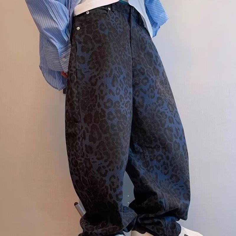 Мужской летний камуфляжный комбинезон с широкими штанинами — модный американский уличный стиль