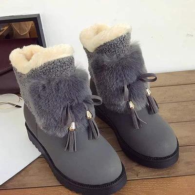 Женские зимние ботинки 2025 года: Бархатная подкладка, Толстый теплый хлопок, Кожа и мех, Нескользящая толстая подошва, Модный короткий дизайн.
