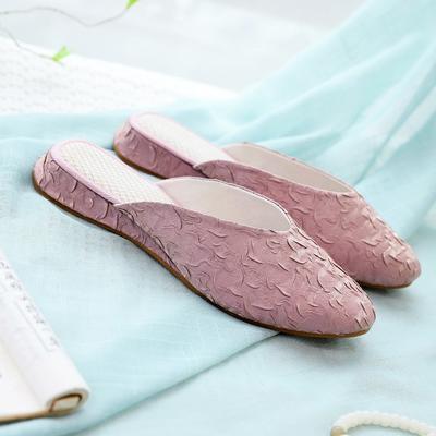 Тапочки женские наружные тапочки Баотоу летние сандалии низкие (1 см-3 см) Обувь для женщин Женская обувь