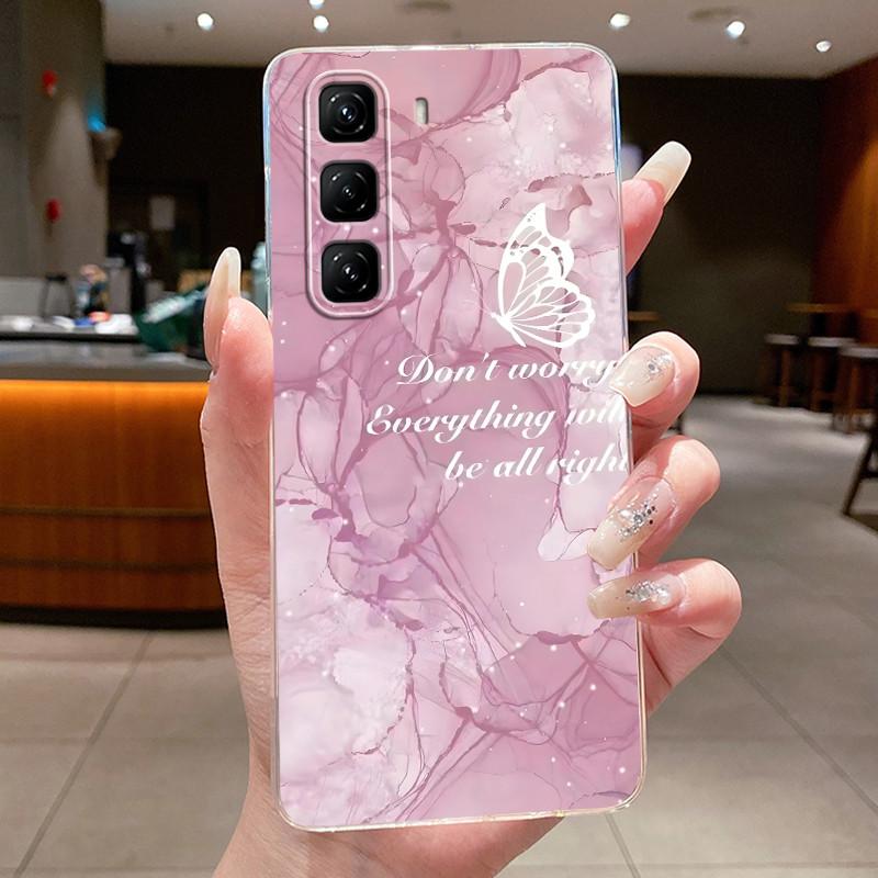 Для Infinix Hot 50 Pro Plus 4G X6880 X6881 Чехлы для телефона Красивый Цветочный Чехол Hot50 4G X6882 5G X6720 Мягкий Силиконовый ТПУ Желейный Чехол