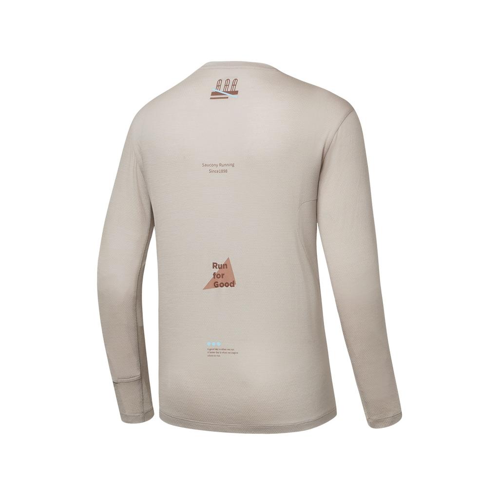 Saucony T Shirts Unisex Pearl Gray Crew Neck Moderate SA2250LT94T-GR138