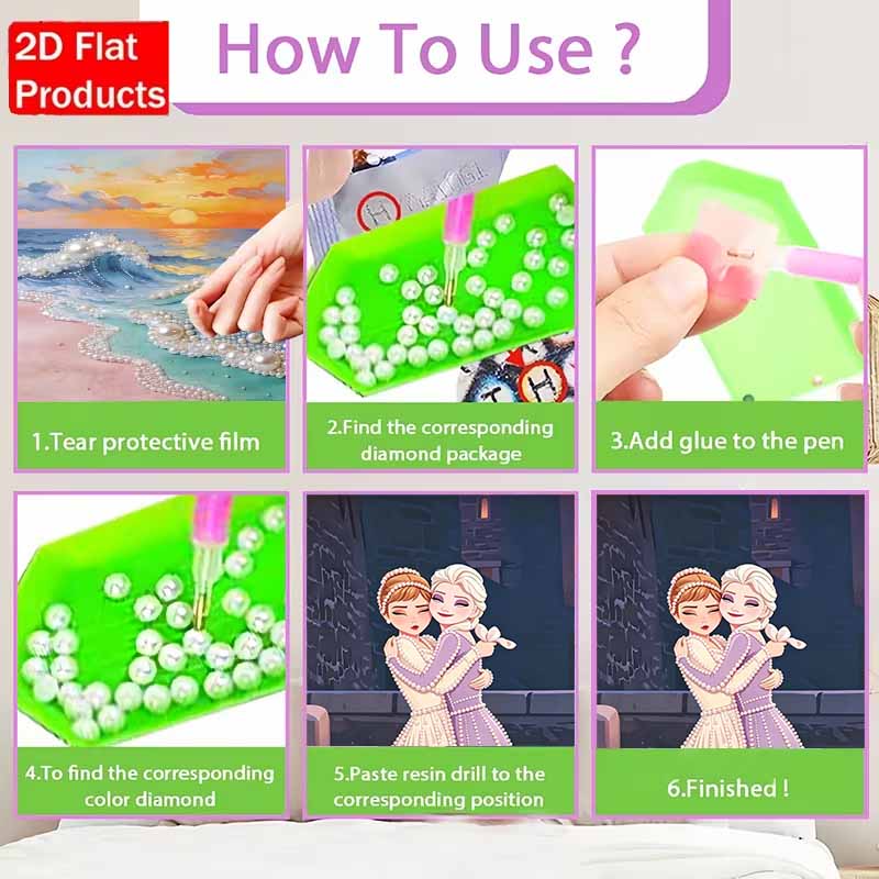 Disney DIY Жемчужное искусство Картина Замороженные Анна и Эльза Сестры Домашний Декор Стены Жемчужные Камни Рисование Картинки Поделки Домашний Декор